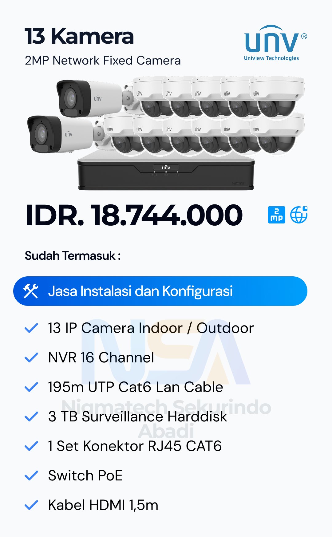 Paket CCTV Unv 2 Kamera