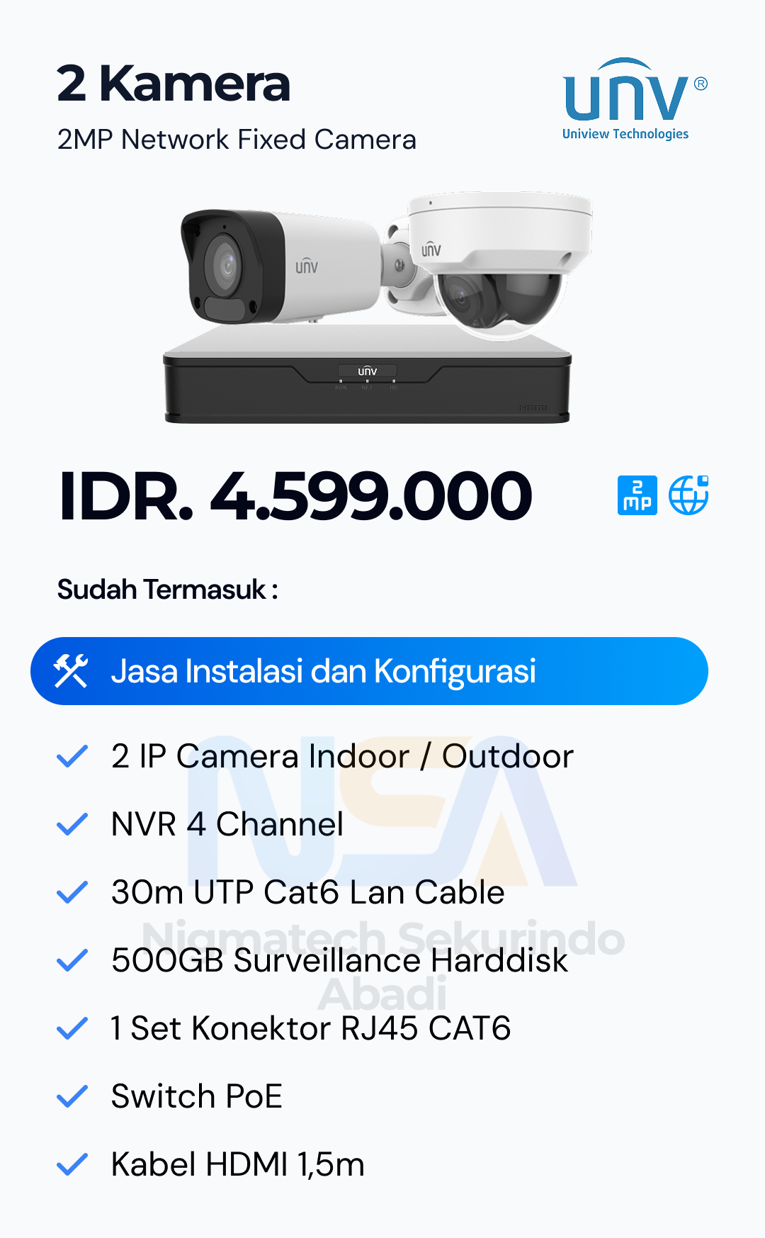 Paket CCTV Unv 2 Kamera