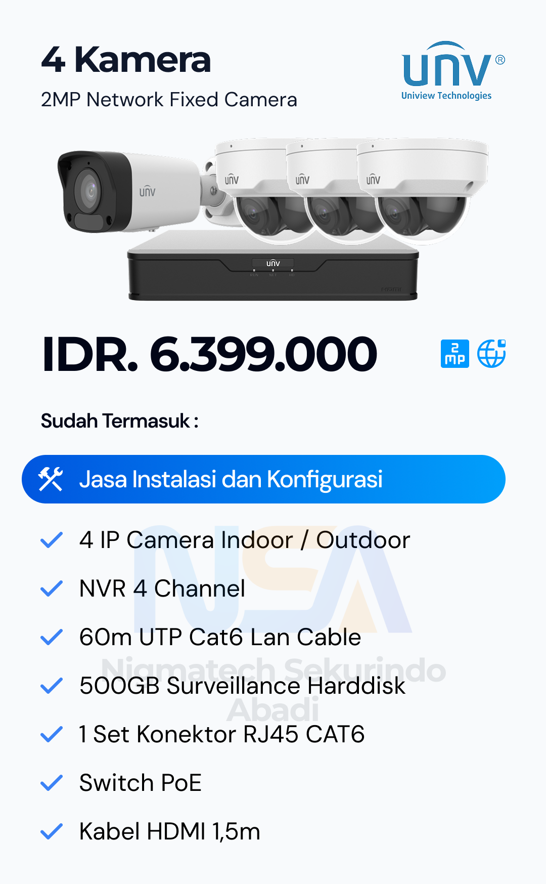 Paket CCTV Unv 2 Kamera