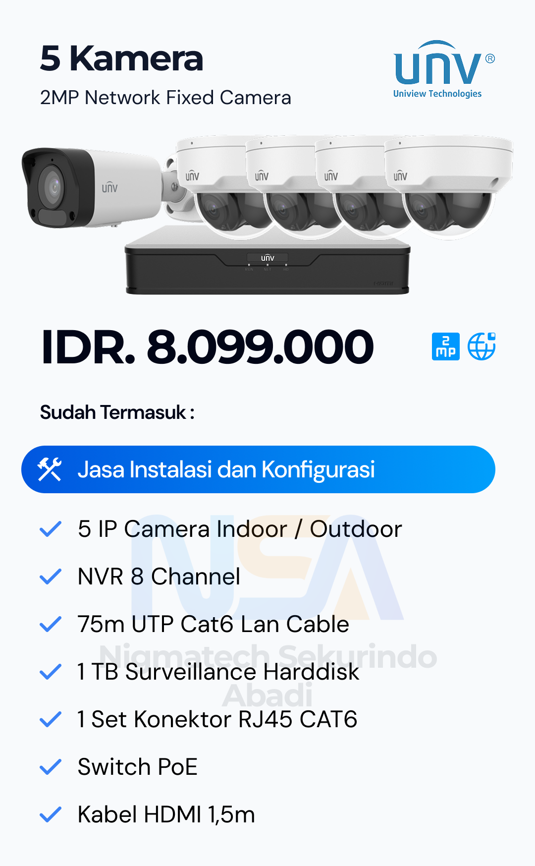 Paket CCTV Unv 2 Kamera