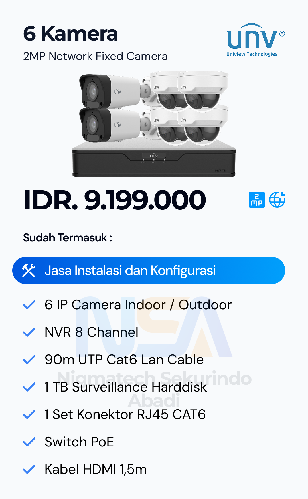 Paket CCTV Unv 2 Kamera