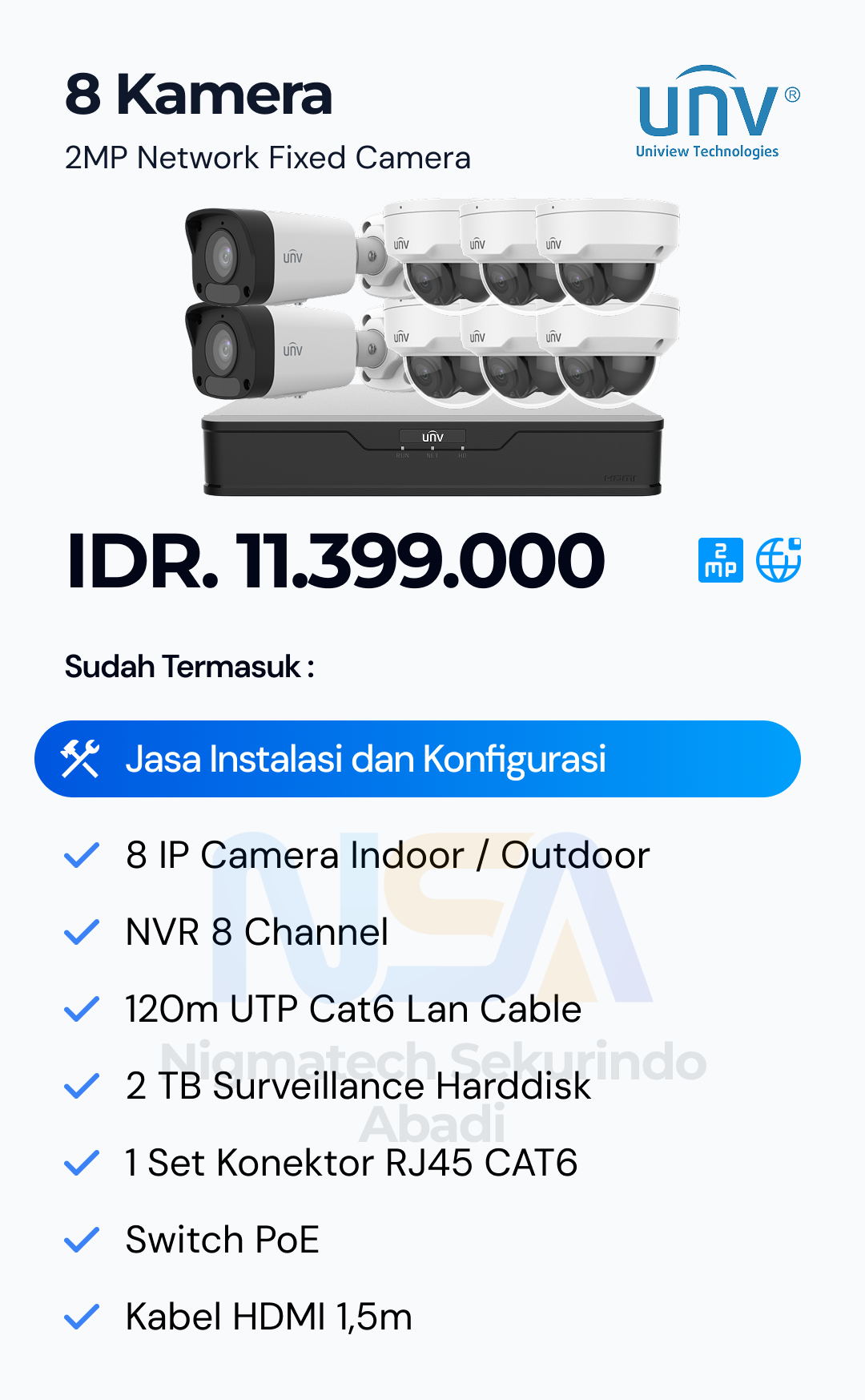 Paket CCTV Unv 2 Kamera