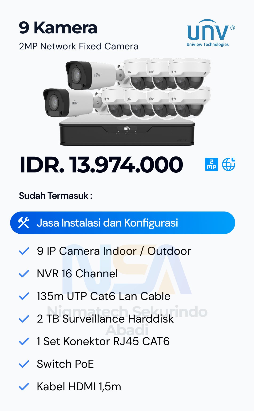 Paket CCTV Unv 2 Kamera