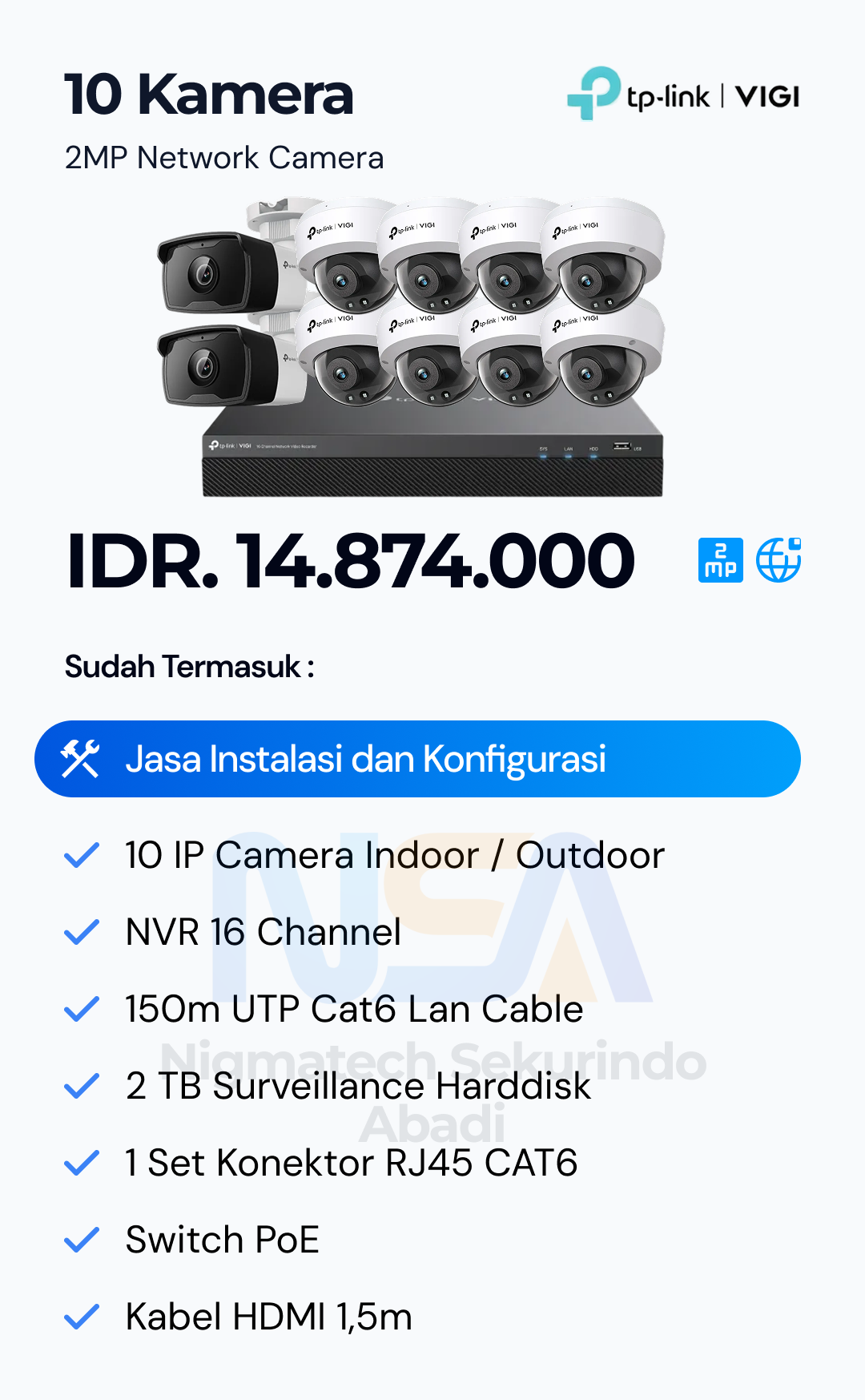 Paket CCTV Vigi 2 Kamera