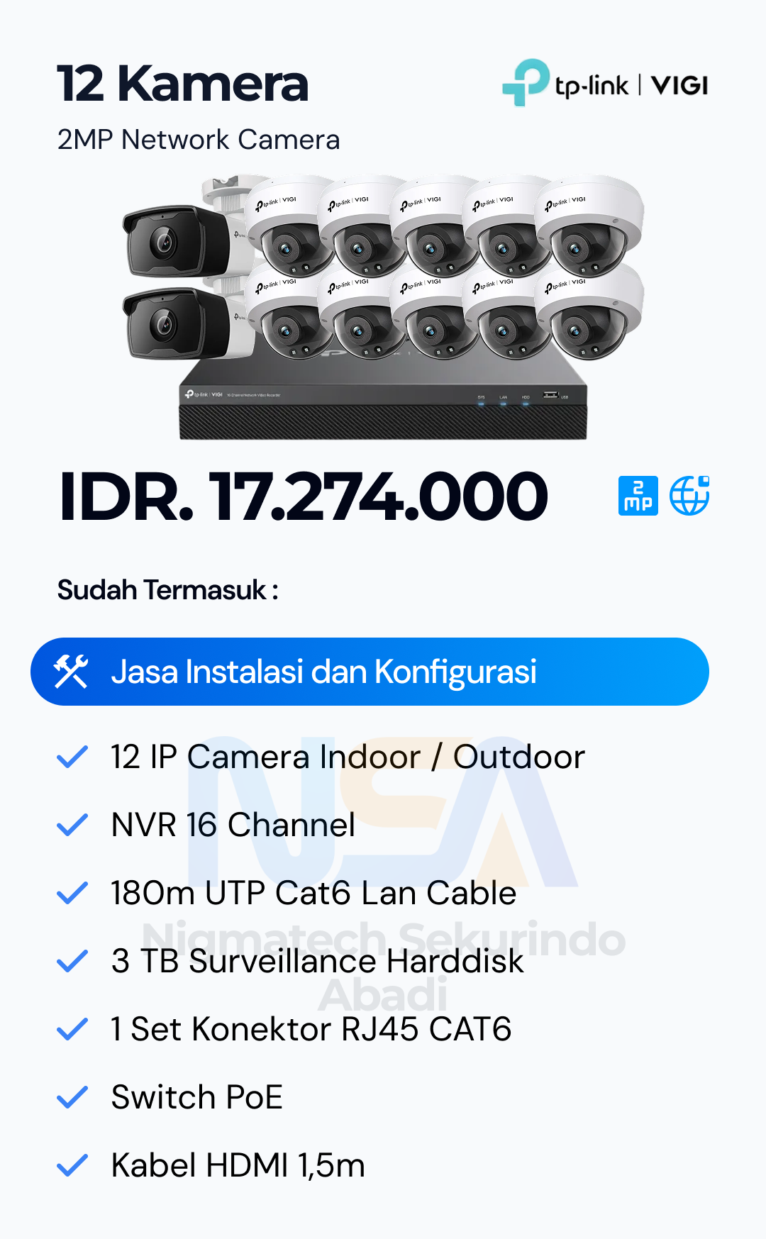 Paket CCTV Vigi 2 Kamera