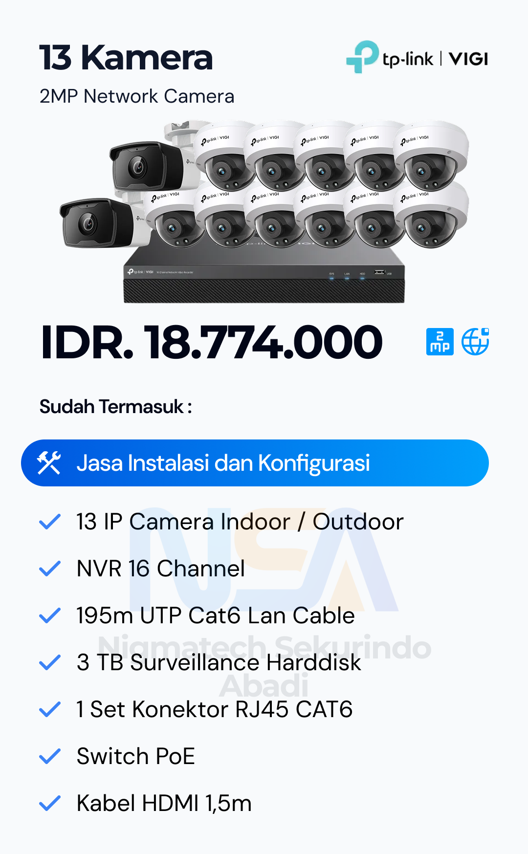 Paket CCTV Vigi 2 Kamera