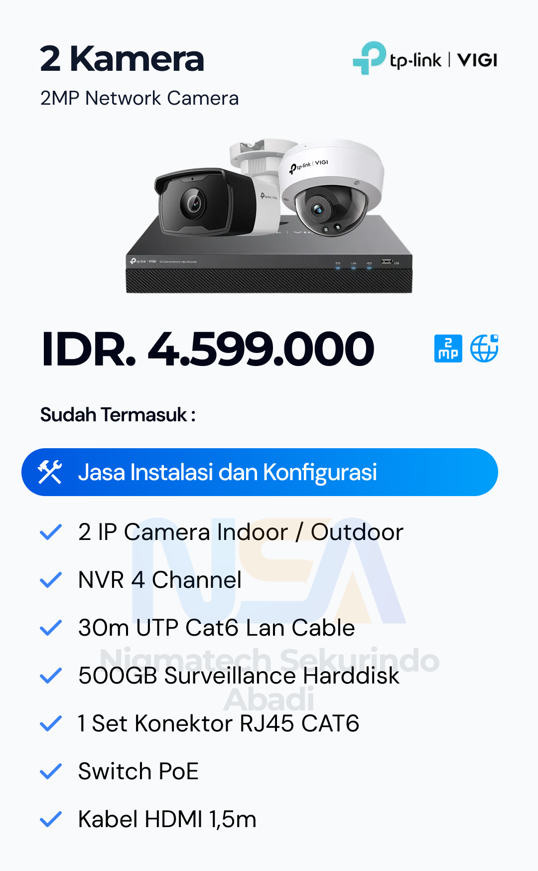 Paket CCTV Vigi 2 Kamera