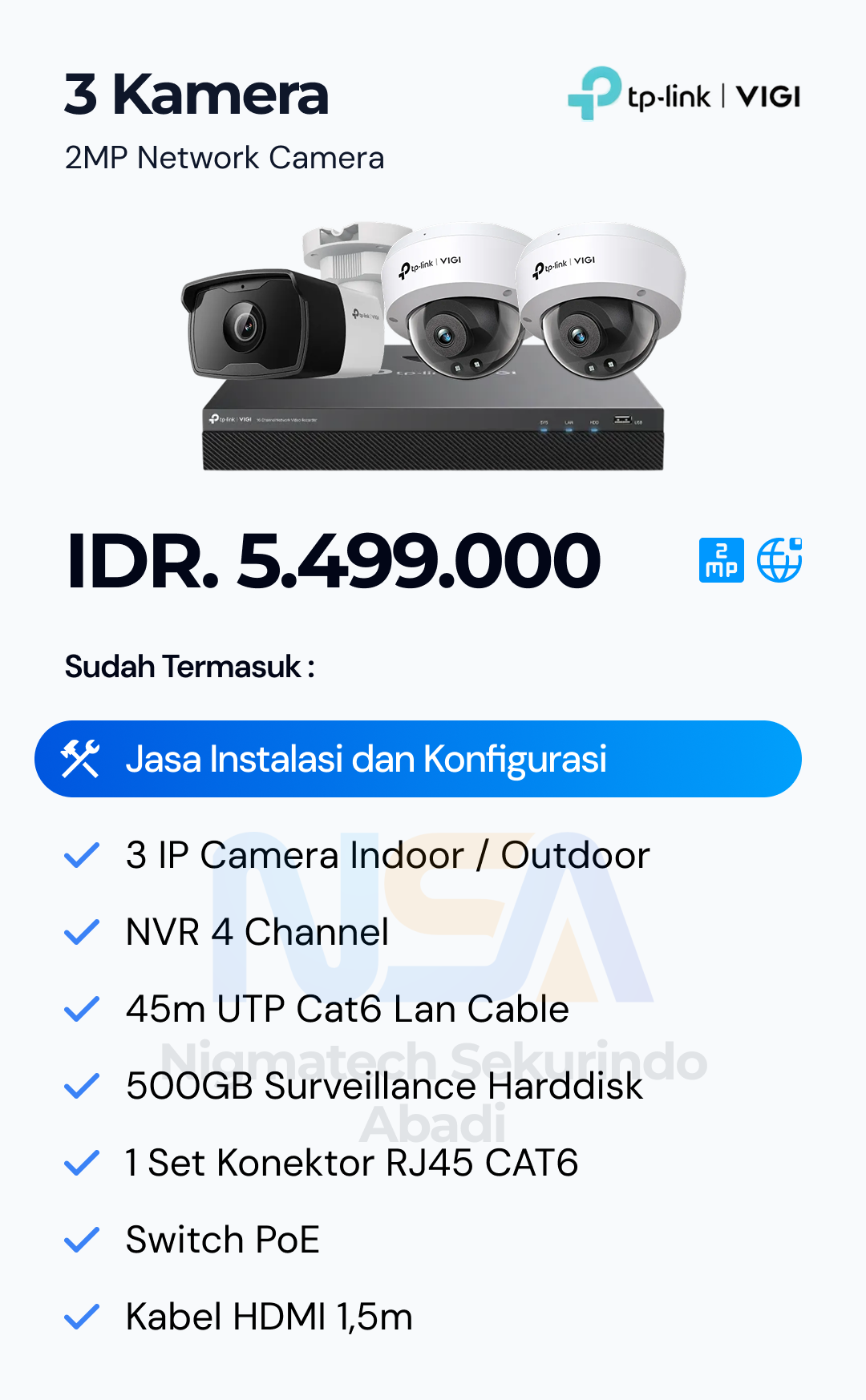 Paket CCTV Vigi 2 Kamera