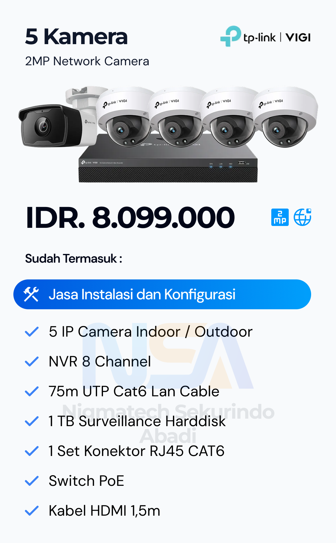 Paket CCTV Vigi 2 Kamera