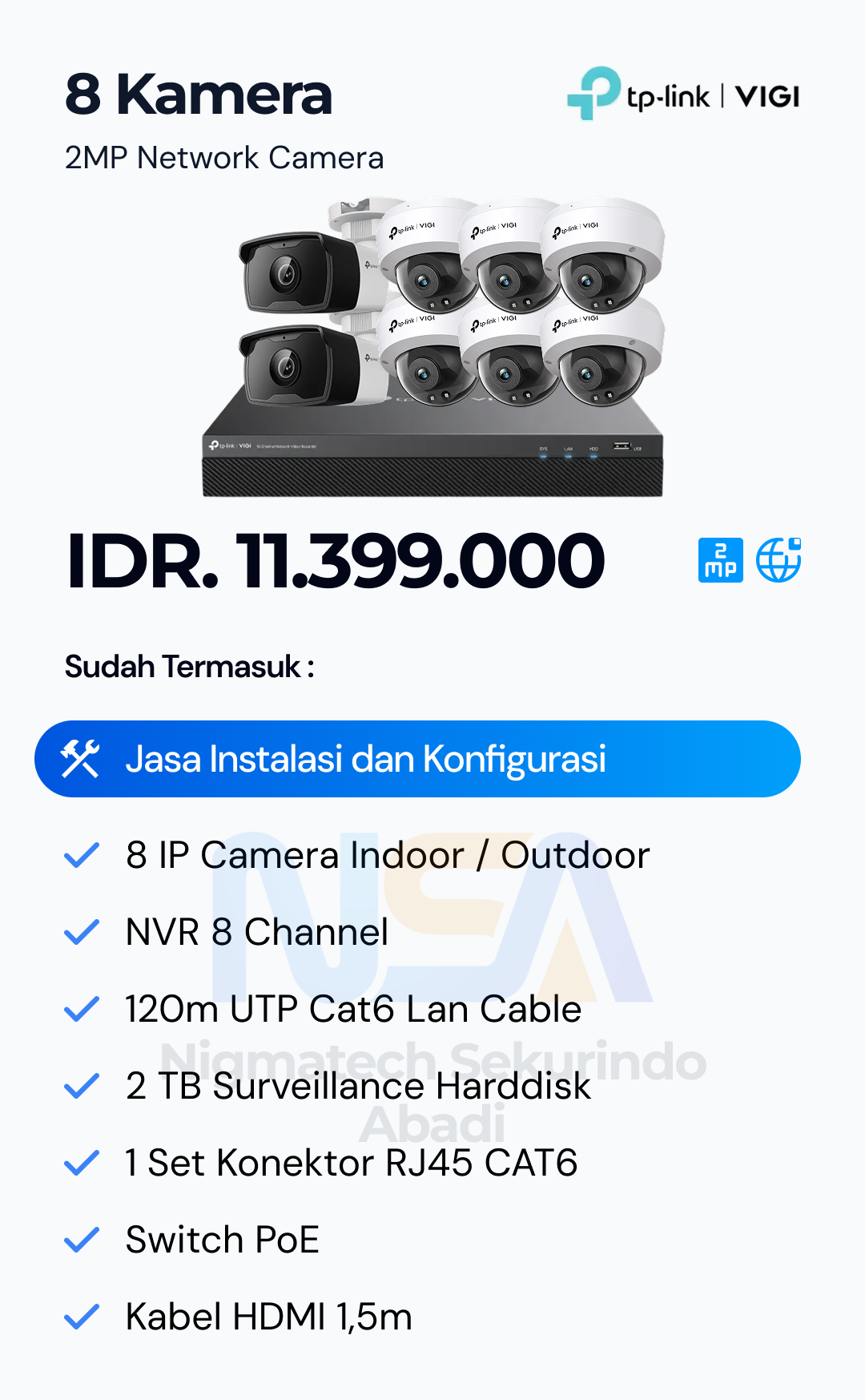 Paket CCTV Vigi 2 Kamera