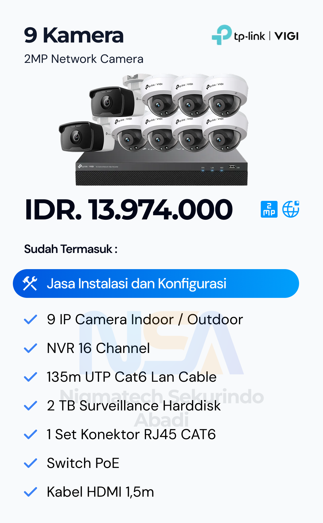 Paket CCTV Vigi 2 Kamera