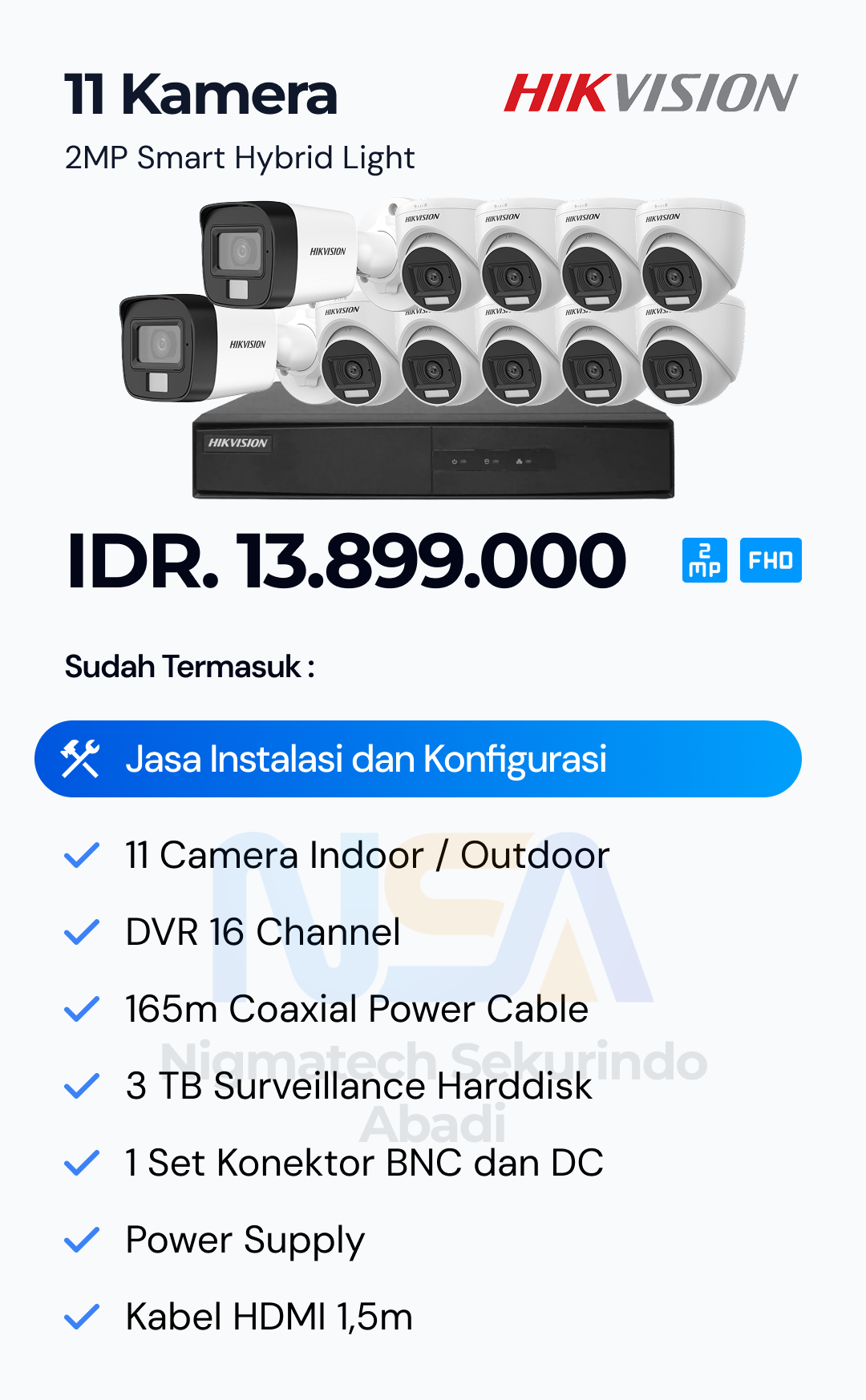 Paket CCTV Hikvision 2 Kamera