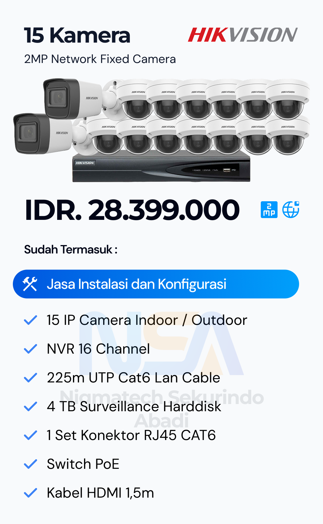 Paket CCTV Hikvision 2 Kamera